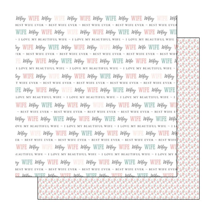 Scrapbook Customs - Double Sided Paper 12 x 12 - Wife DS Pride