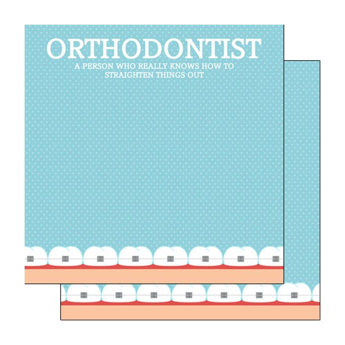 Scrapbook Customs ORTHODONTIST BRACES BORDER DS 12X12 