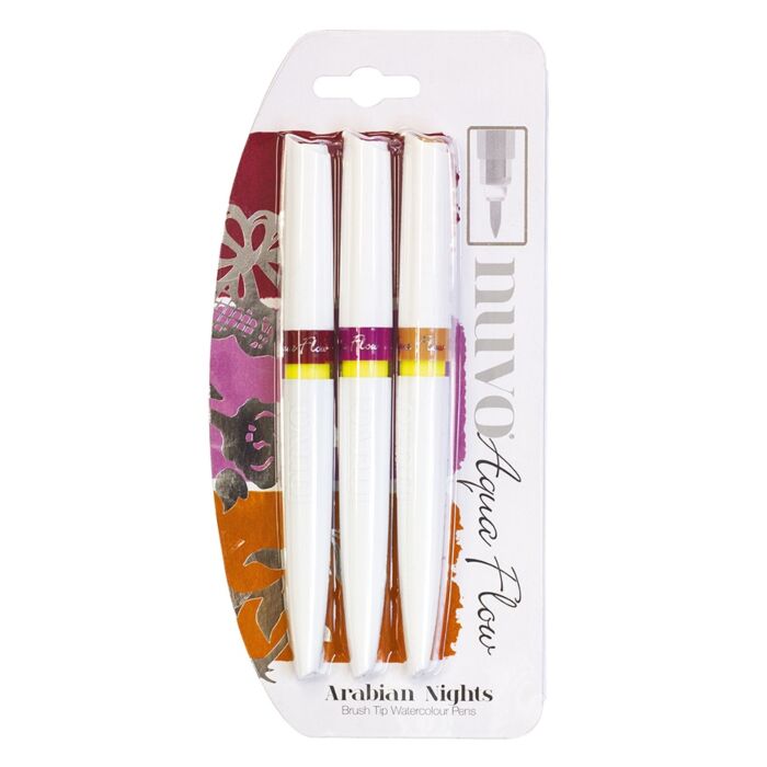 Nuvo Aqua Flow Pens 3/Pkg-Arabian Nights