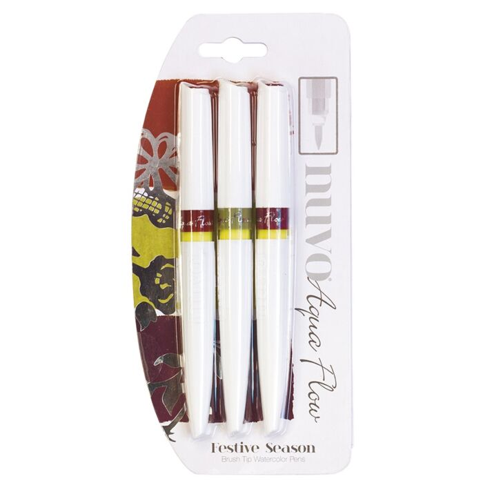Nuvo Aqua Flow Pens 3/Pkg-Festive Season