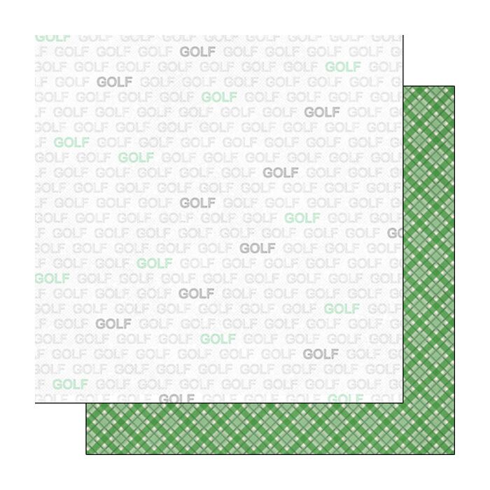 Scrapbook Customs - Double Sided Paper 12 x 12 - Golf Addict 1