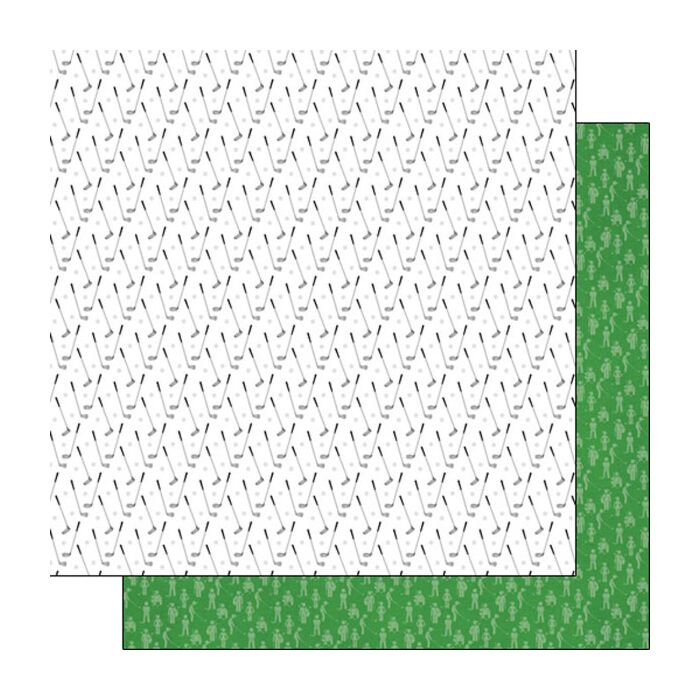 Scrapbook Customs - Double Sided Paper 12 x 12 - Golf Addict 3