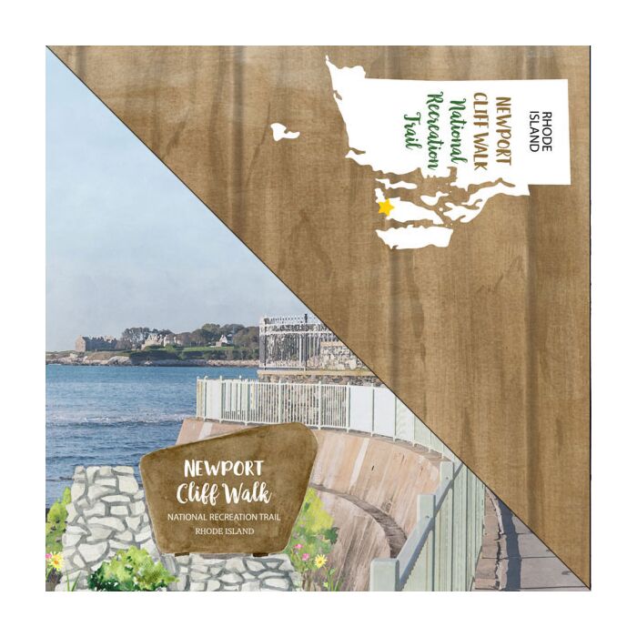 Scrapbook Customs Rhode Island - Newport Cliff Walk Paper 12x12