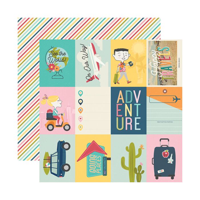 Simple Stories - Going Places Double-Sided Paper - 3x4 Elements
