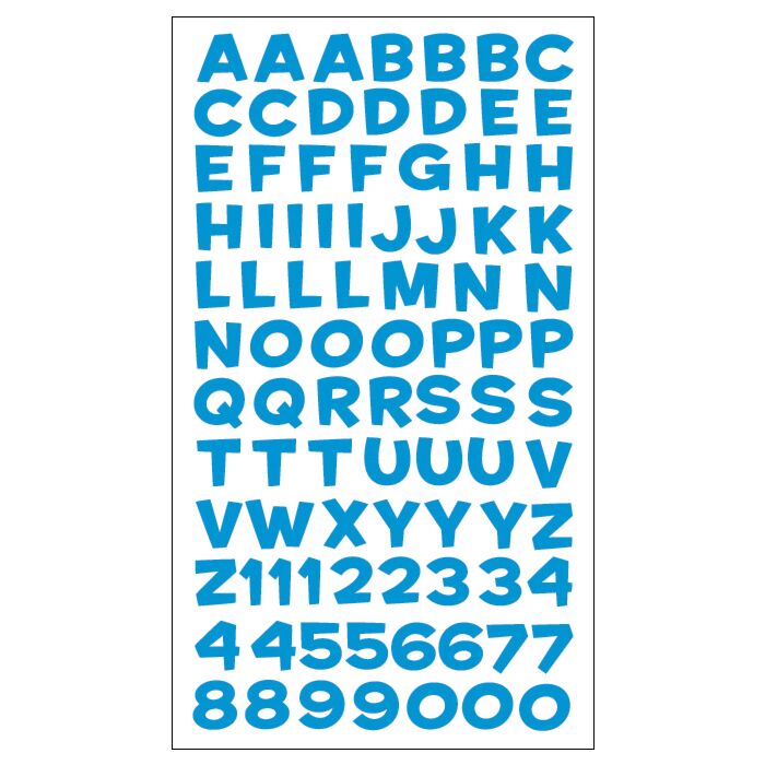 Sticko Alphabet Stickers-Fun House Blue Metallic