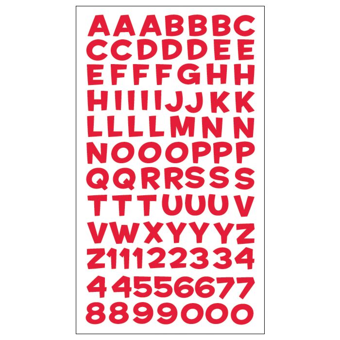 Sticko Alphabet Stickers-Fun House Red Metallic
