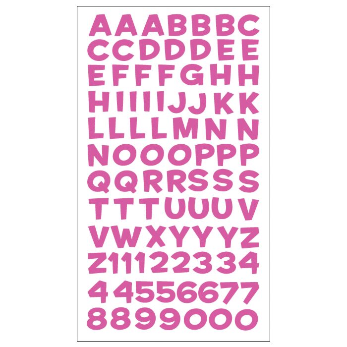Sticko Alphabet Stickers-Fun House Pink Metallic