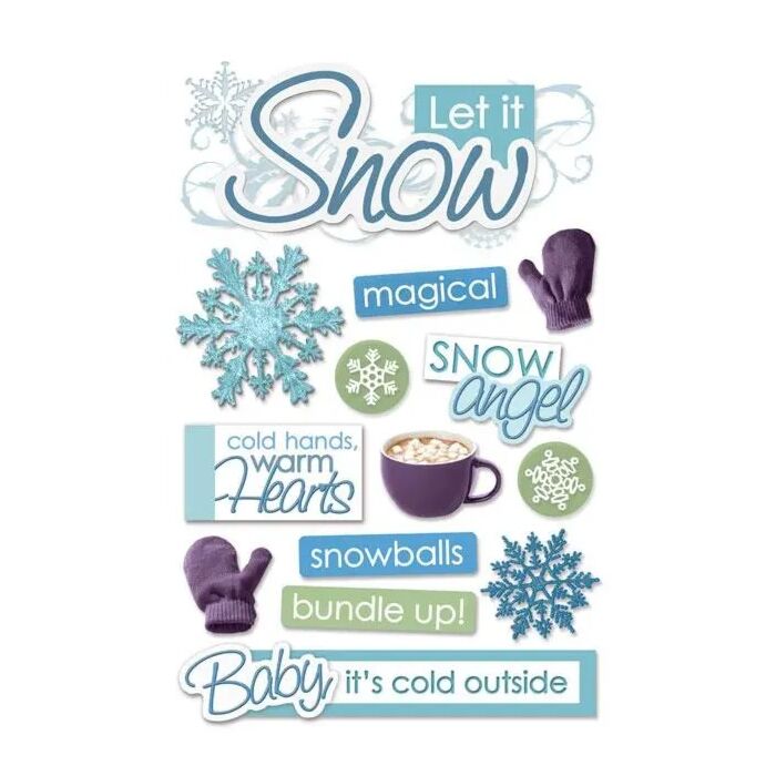 Paper House Let It Snow Dimensional Sticker