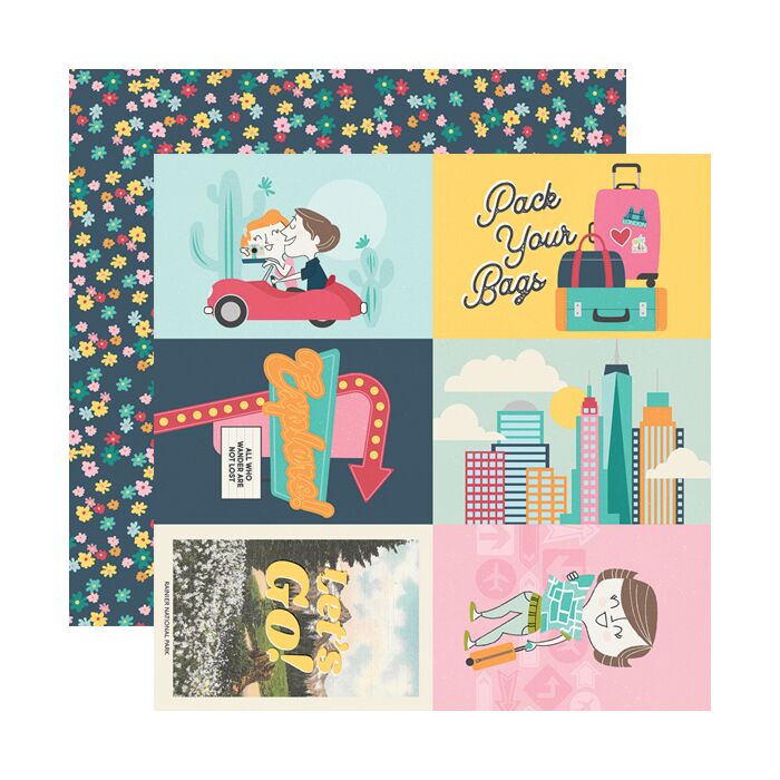 Simple Stories - Going Places Double-Sided Paper - 4x6 Elements
