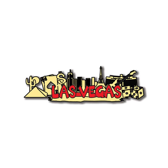 Scrapbook Customs - Las Vegas Laser Die Cut-Black Letters Beige Background