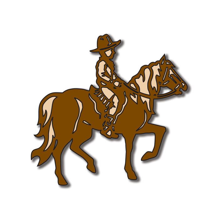 Scrapbook Customs - Horseback Rider - Boy Laser
