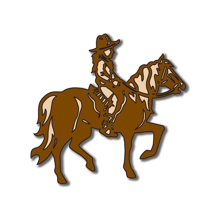 Scrapbook Customs - Horseback Rider - Girl Laser