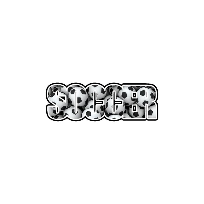 Soccer Word Image Laser Cut