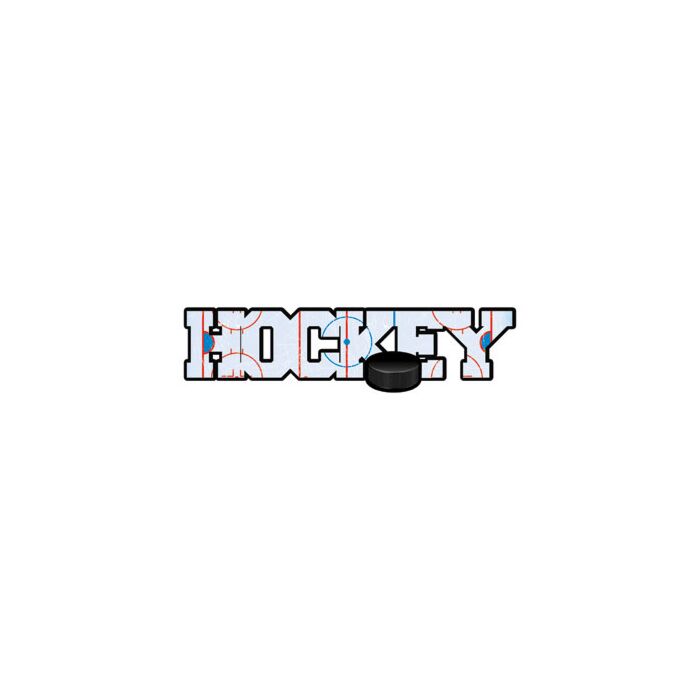Hockey Dimensional Word Image Laser Cut