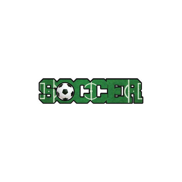 Soccer Dimensional Word Image Laser Cut