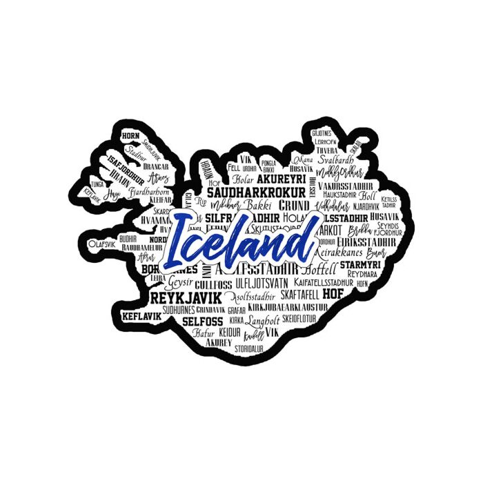 Iceland City Sights Laser Cut
