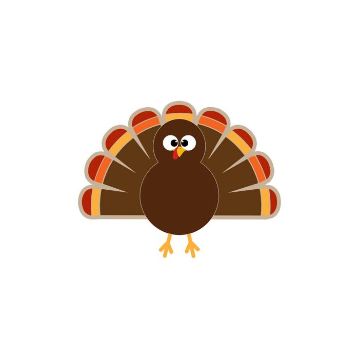 Scrapbook Customs THANKSGIVING TURKEY LASER CUT