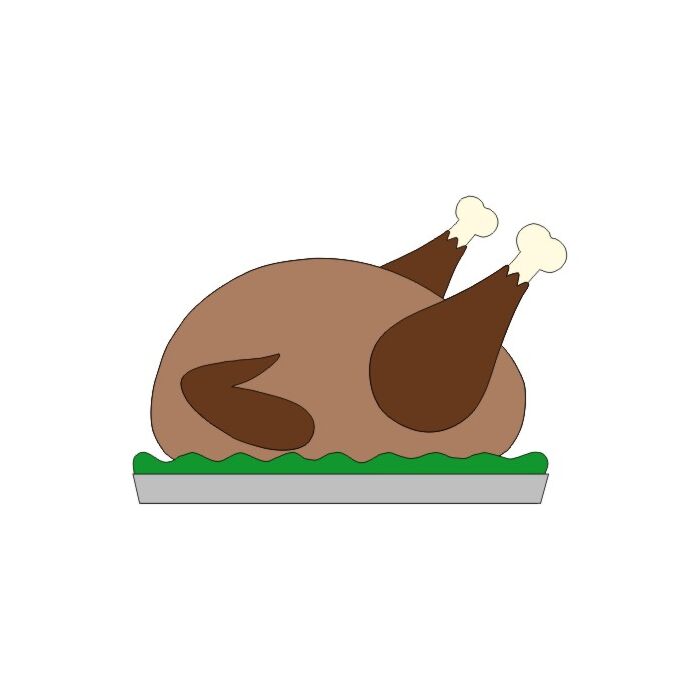 Scrapbook Customs THANKSGIVING COOKED TURKEY LASER CUT