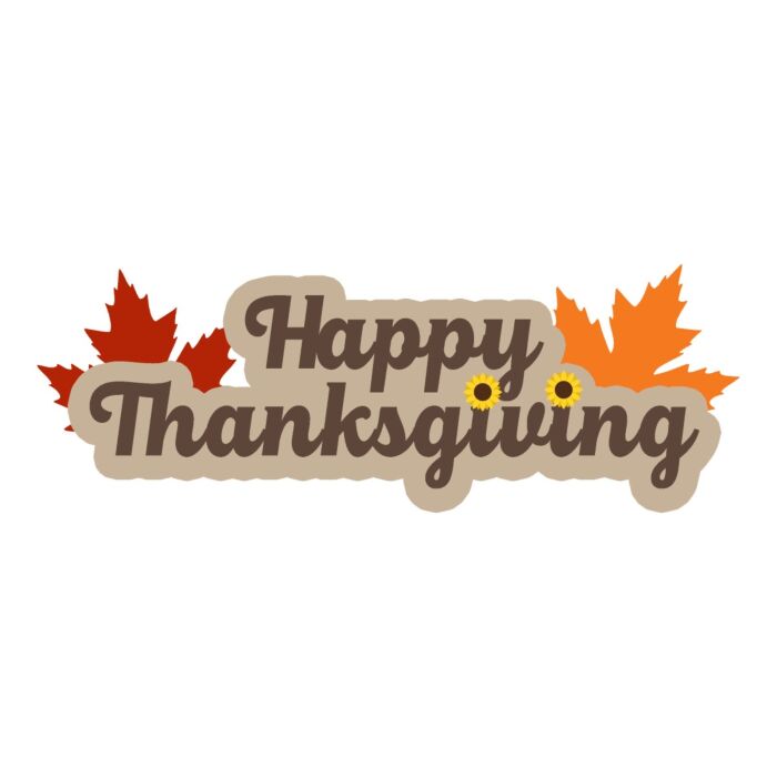 Scrapbook Customs HAPPY THANKSGIVING LASER CUT