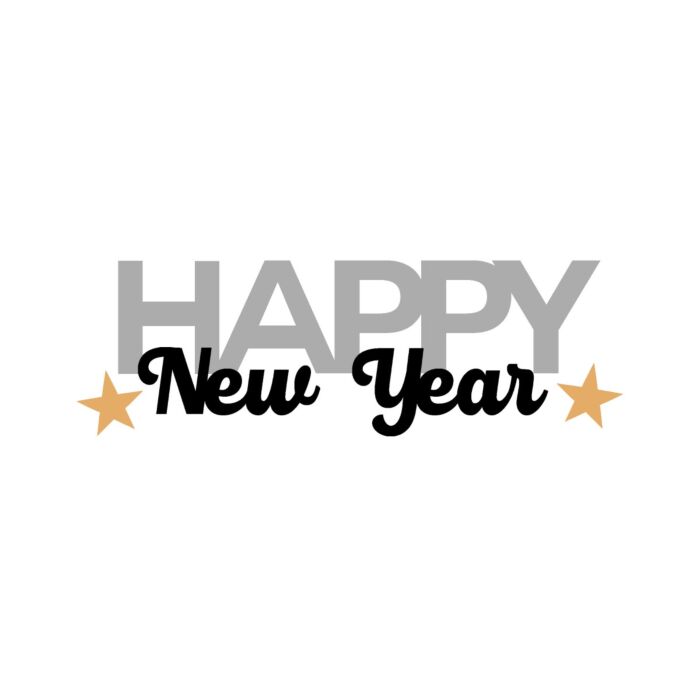 Scrapbook Customs HAPPY NEW YEAR LASER CUT