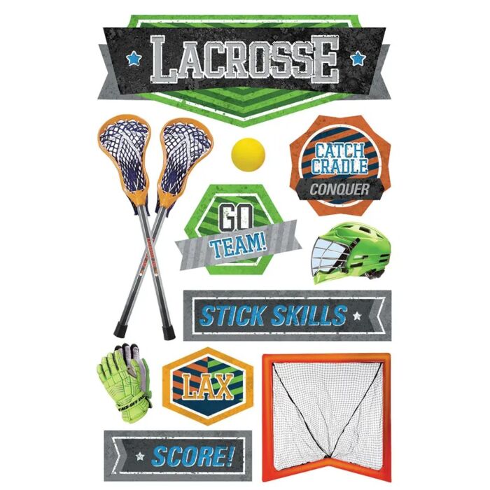 Paper House Lacrosse Dimensional Stickers