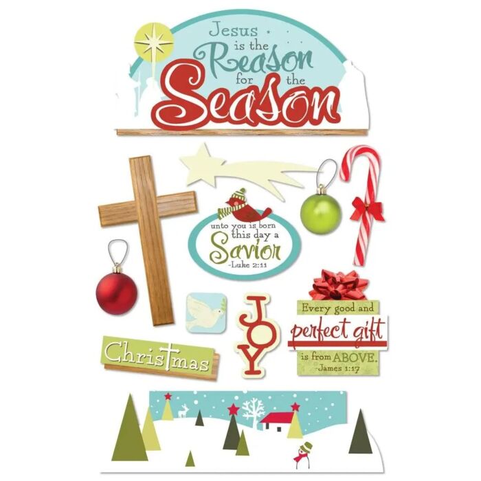 Paper House Reason for the Season 3D Sticker