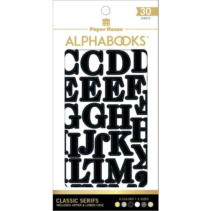 Paper House Alphabet Stickers - Alphabooks Classic Serifs