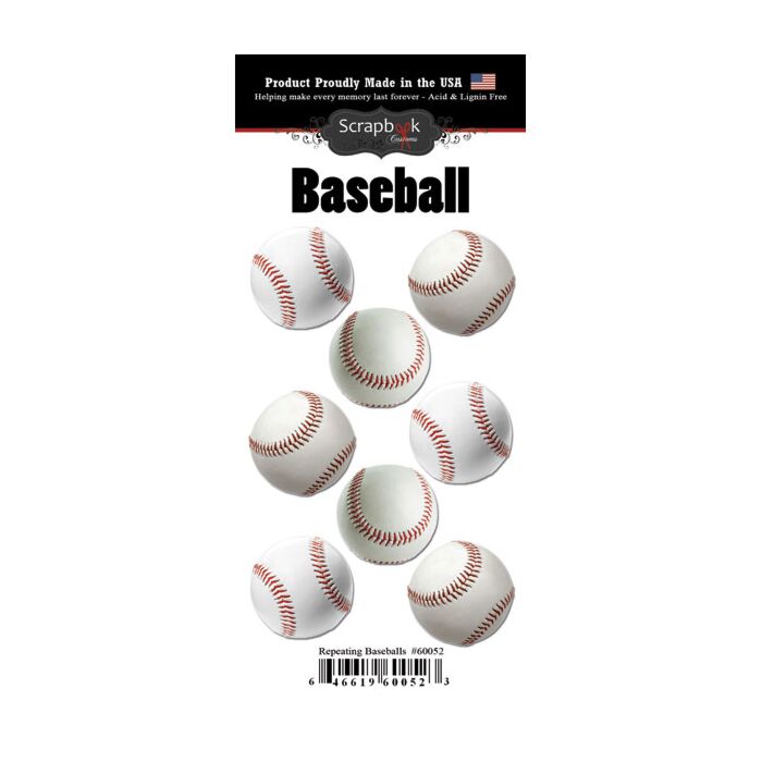 Scrapbook Customs Baseball Go Big Sticker