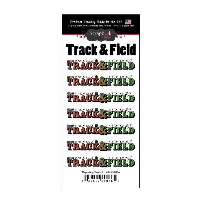 Scrapbook Customs Track & Field Go Big Sticker 6.5"x3"