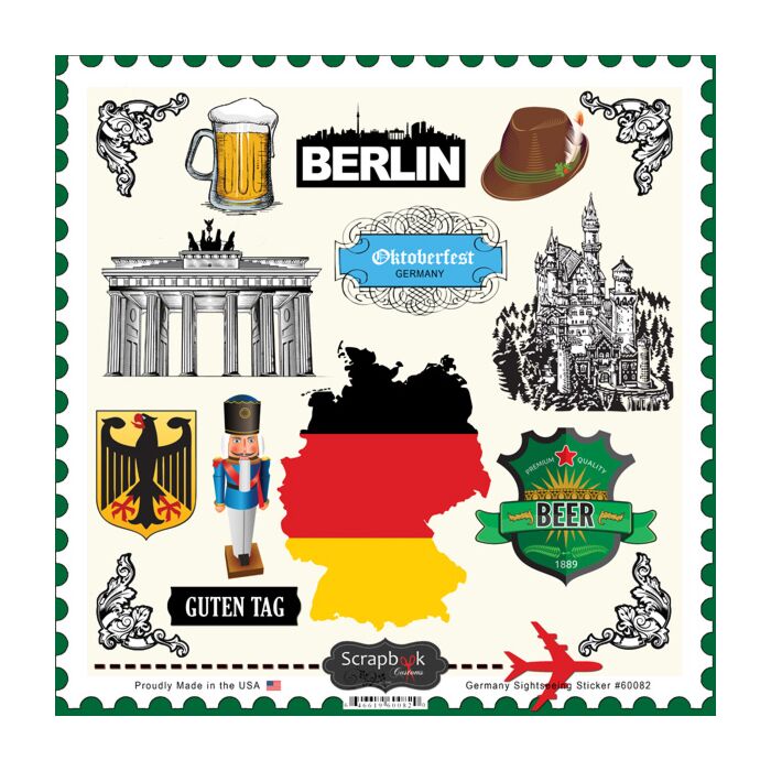 Scrapbook Customs - 12x12 Stickers - Germany - Sightseeing (Stickers)