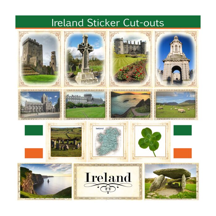 Preorder Scrapbook Customs Ireland - Sightseeing Picture Cut-Outs Sticker