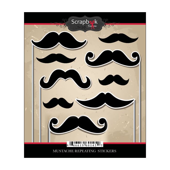 Scrapbook Customs - Mustache Repeating Sticker