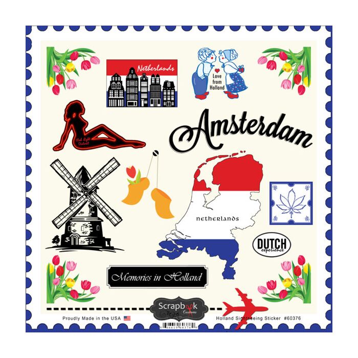 Preorder Scrapbook Customs Holland - Sightseeing Sticker