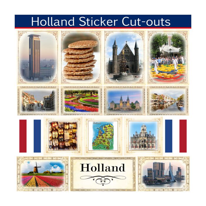 Preorder Scrapbook Customs Holland - Sightseeing Picture Cut-Outs Sticker