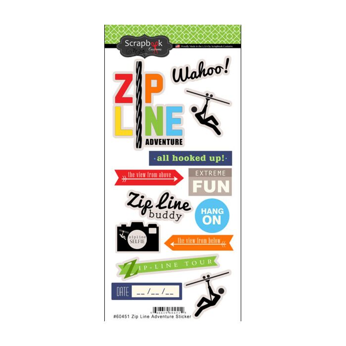 Scrapbook Customs - Zip Line Adventure Sticker
