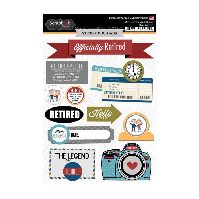 Scrapbook Customs Officially Retired 6x8 Doo Dad Stickers