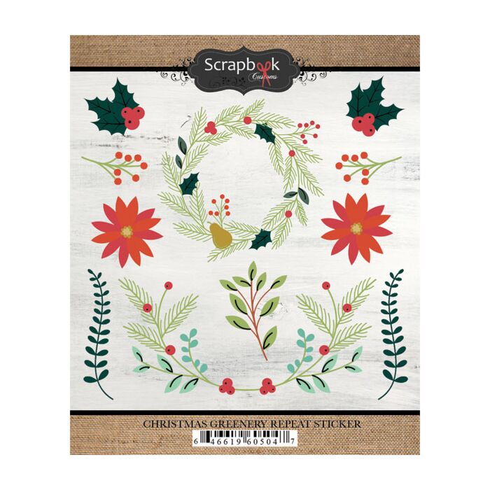 Scrapbook Customs - Christmas Greenery Sticker