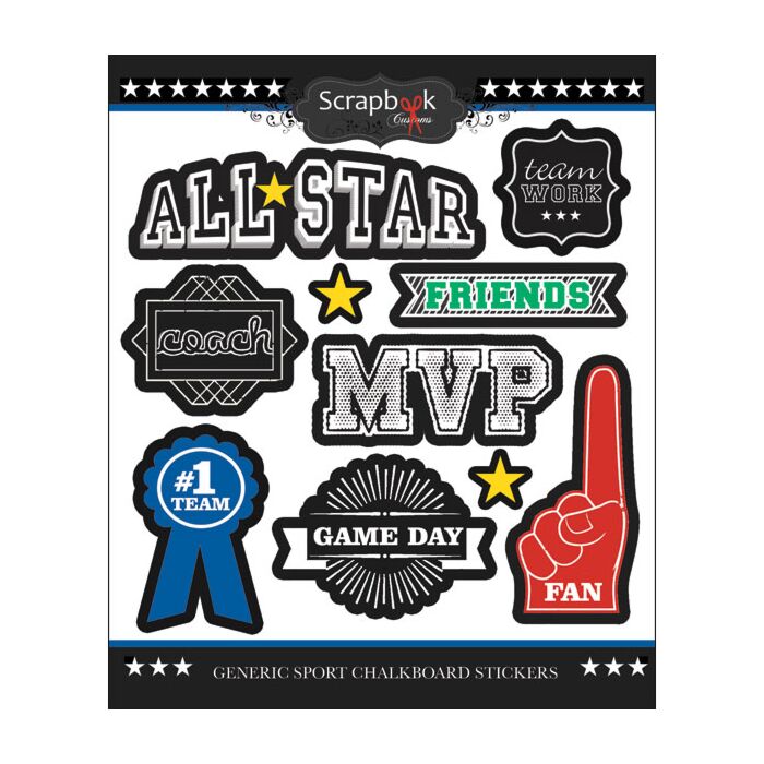 Scrapbook Customs - Generic Sports Chalkboard Sticker