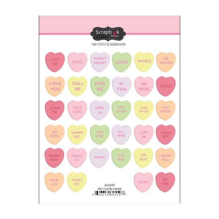 Scrapbook Customs - Mini Candy Hearts Sticker