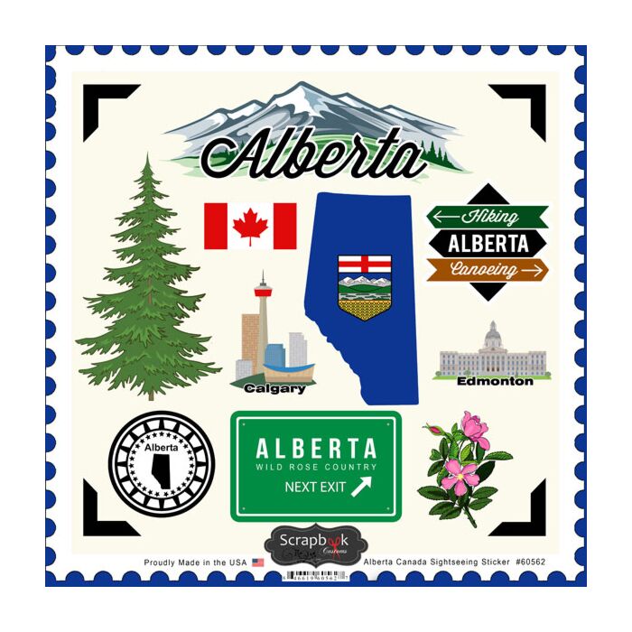 Scrapbook Customs Alberta - Sightseeing Sticker