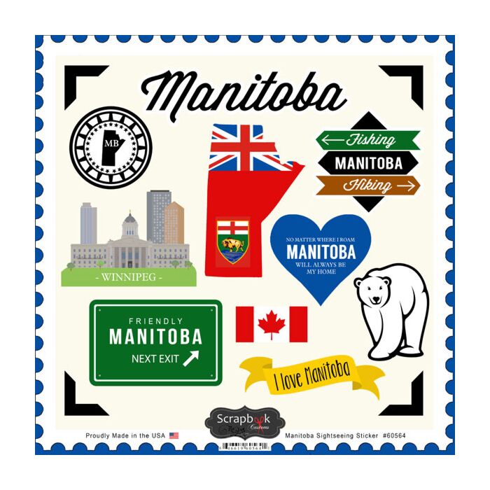 Scrapbook Customs Manitoba - Sightseeing Sticker