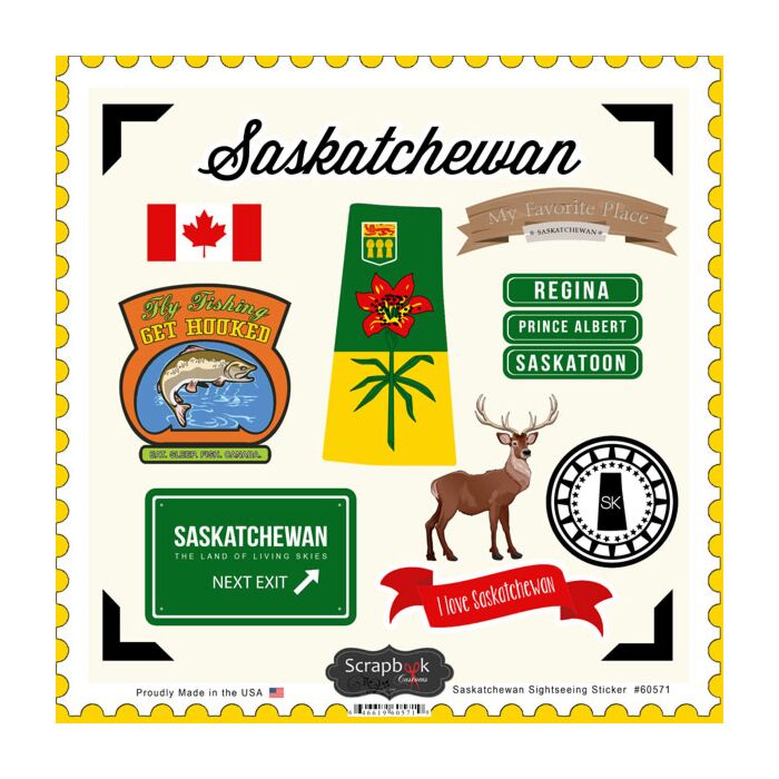 Scrapbook Customs Saskatchewan - Sightseeing Sticker