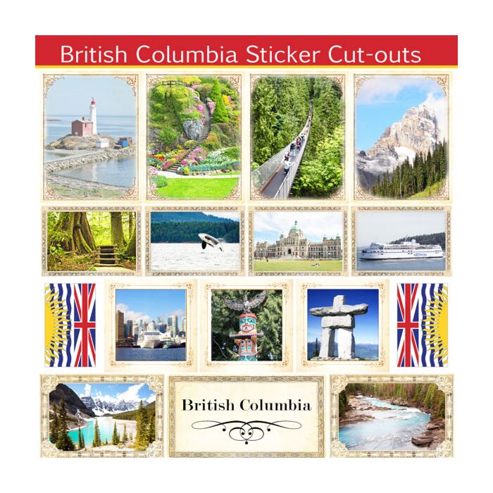 Scrapbook Customs British Columbia - Sightseeing Picture Cut-outs Sticker