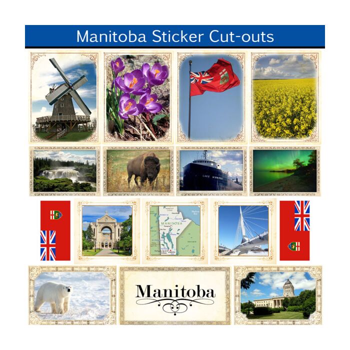 Scrapbook Customs Manitoba - Sightseeing Picture Cut-outs Sticker 
