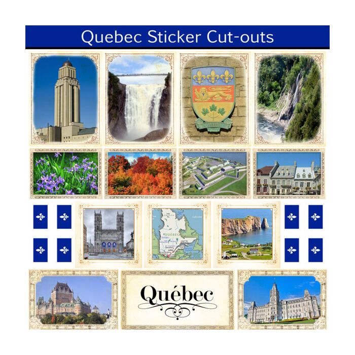 Scrapbook Customs Quebec - Sightseeing Picture Cut-outs Sticker 