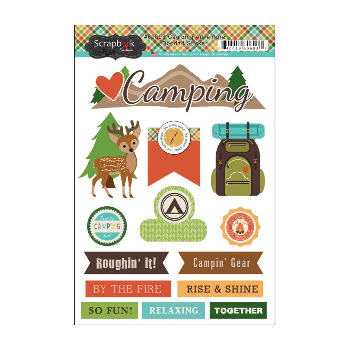 Scrapbook Customs - Camping Adventure Doo Dads (Stickers Doo Dads)