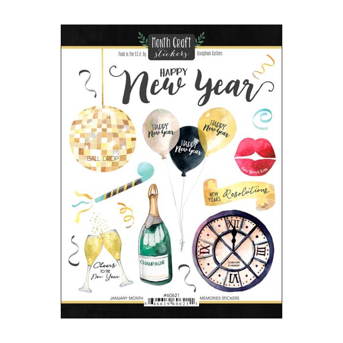 Scrapbook Customs - January Memories Sticker