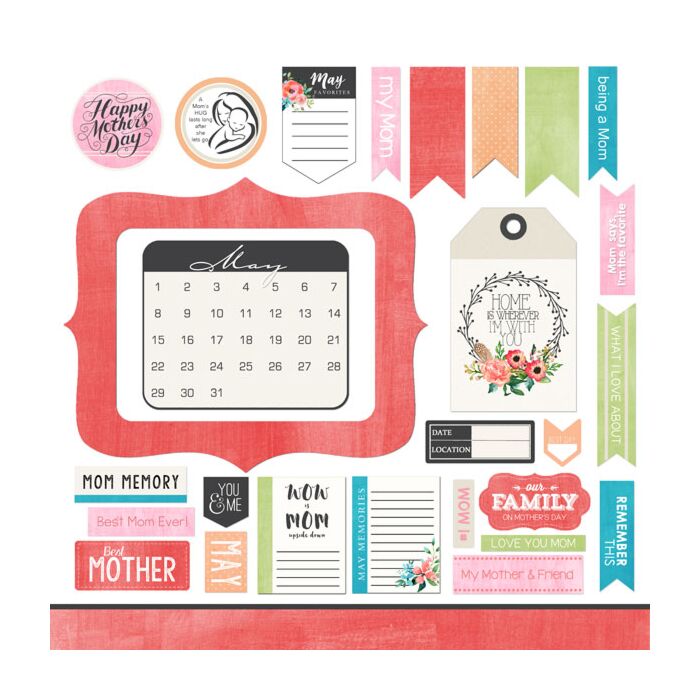 Scrapbook Customs - 12x12 Stickers - May Memory Elements (Stickers)