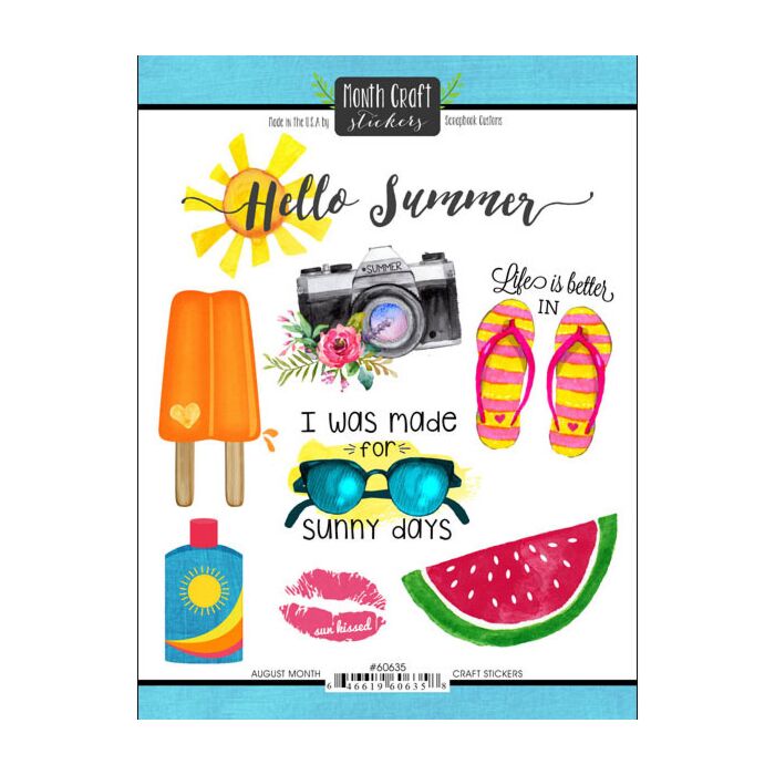 Scrapbook Customs - August Memories Sticker