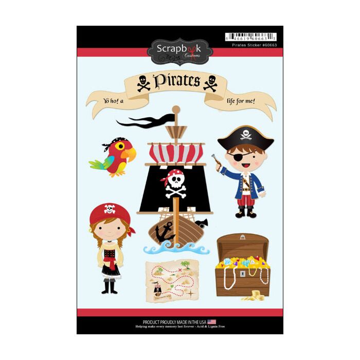 Scrapbook Customs - Pirates Sticker